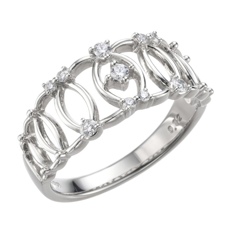 スイートテン・ダイヤモンド プラチナ900 オープンワークリング