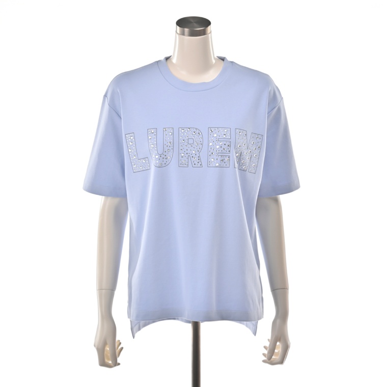 LUREM コットンスムースラインストーンTシャツ