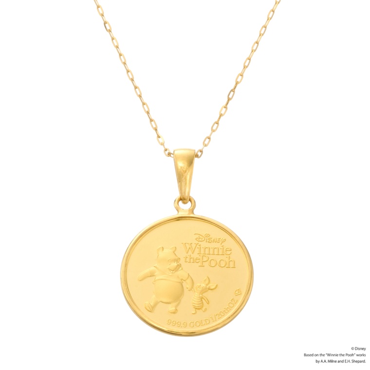 ディズニー「くまのプーさん」 純金 メダル ペンダント