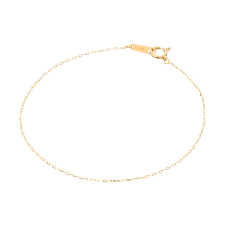 マエストロ 純金 ロングピッチ ミラーカットチェーン ブレスレット