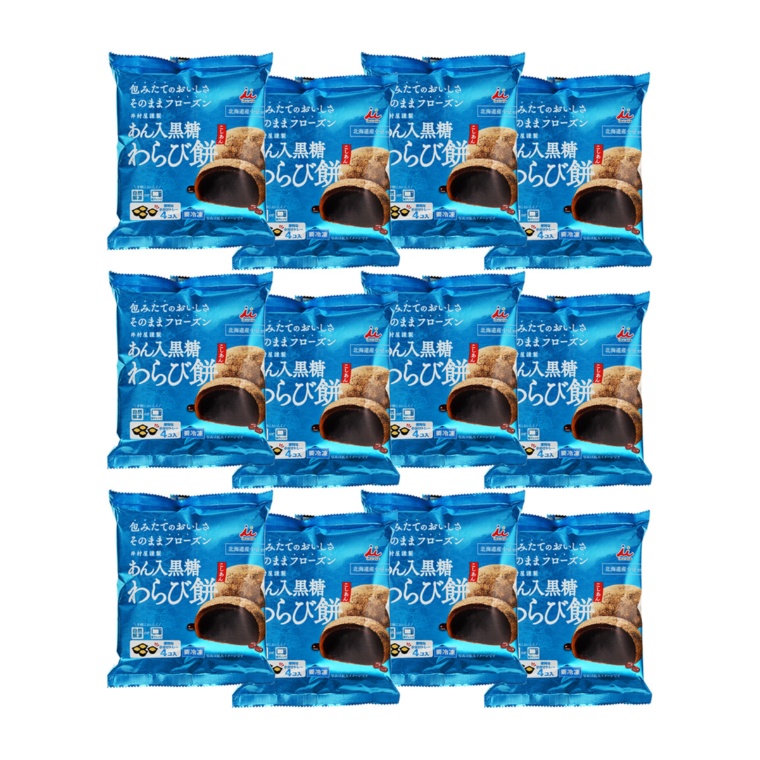井村屋 あん入黒糖わらび餅 12袋 計48コ
