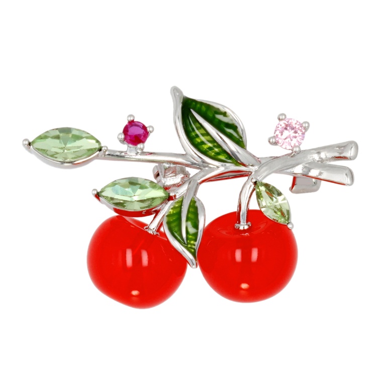 JinkaNezu グロッシーチェリー ブローチ