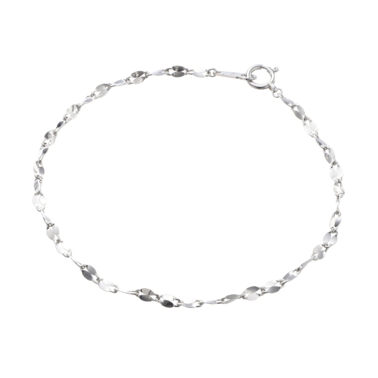 純プラチナ ボリュームファンタジアペタルチェーンブレスレット