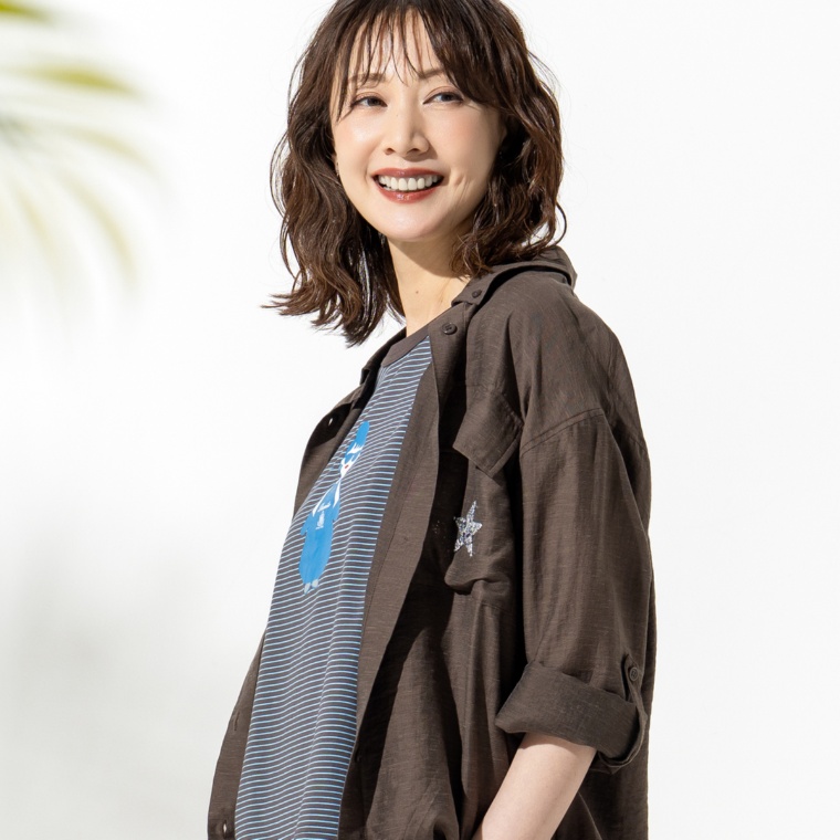 Remite HAPPY FACEコラボボーダーTシャツ
