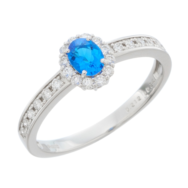 アウィナイト オーバル PT900 リング 0.20ctUP