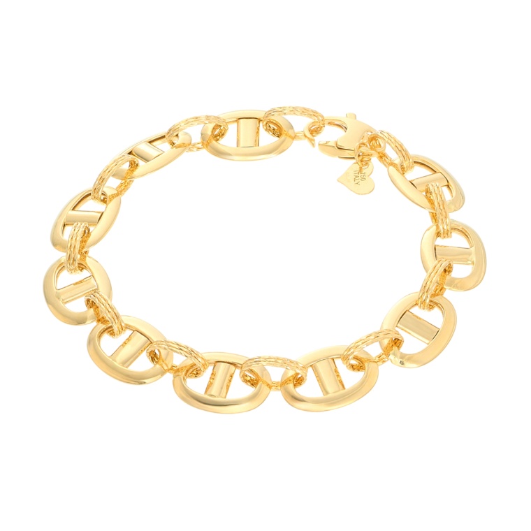 UNOAERRE 18K YG マリーナ デザイン ブレスレット