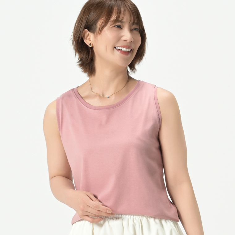 Coeur sucre チュール使いシンプルシルエットタンクトップ