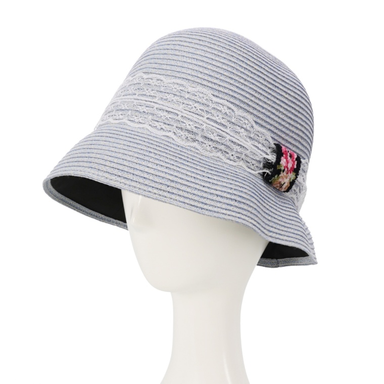 レイクアルスター シェニールレースモチーフブレードハット