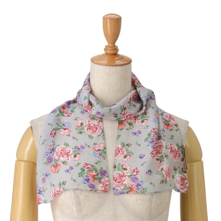 レイクアルスター 接触冷感プリントストール・エレガントローズ