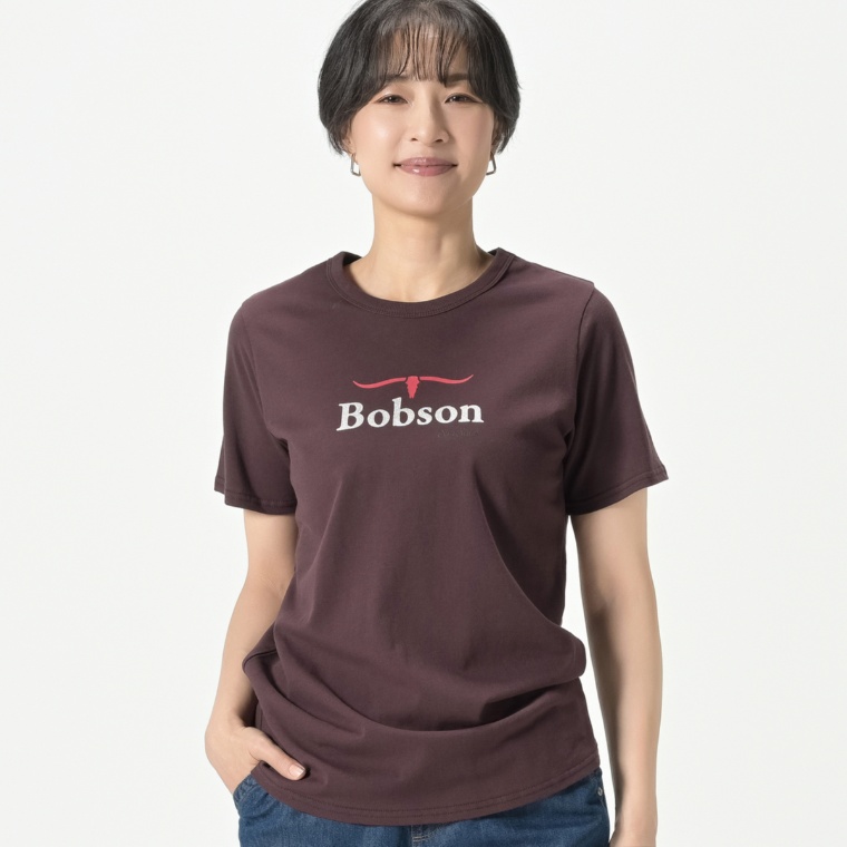 BOBSON SunSister ロゴプリント Tシャツ