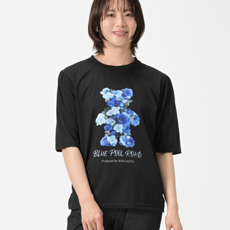 BLUE POOL ROAD 花咲くベアーTシャツ