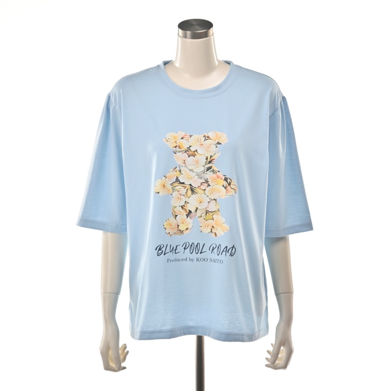 BLUE POOL ROAD 花咲くベアーTシャツ