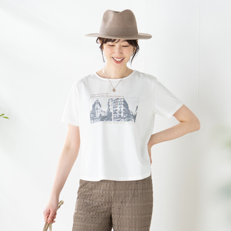 Coeur sucre フォト風プリントTシャツ