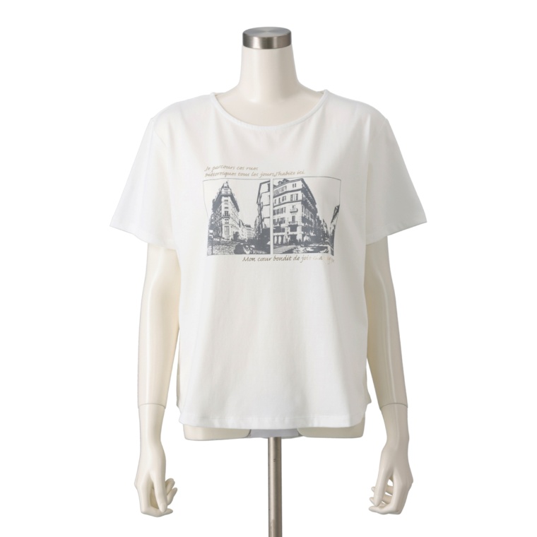 Coeur sucre フォト風プリントTシャツ