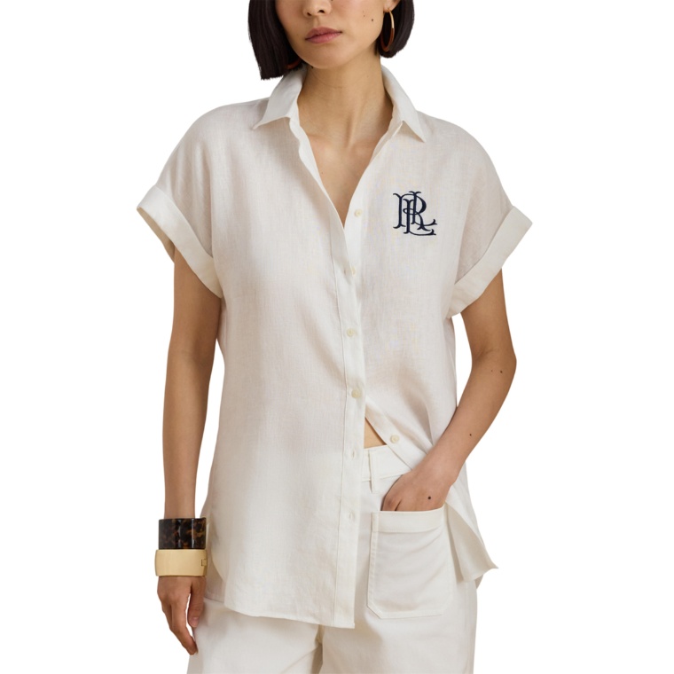Lauren Ralph Lauren リネン ショートスリーブ シャツ