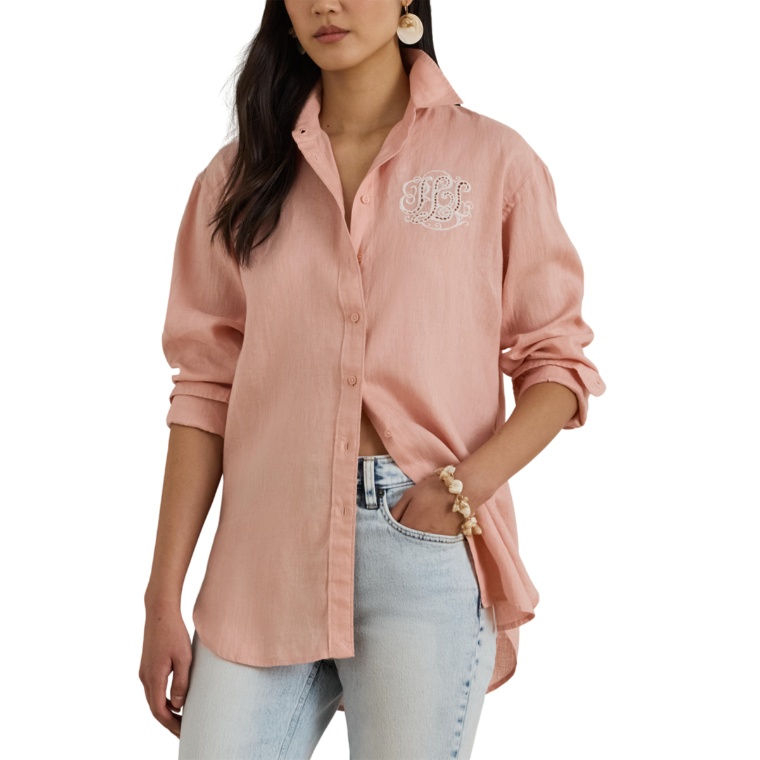 Lauren Ralph Lauren アイレットロゴ リネン シャツ
