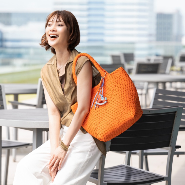 ピュアモエナ ランダムメッシュ 2WAYトートバッグ チャーム付