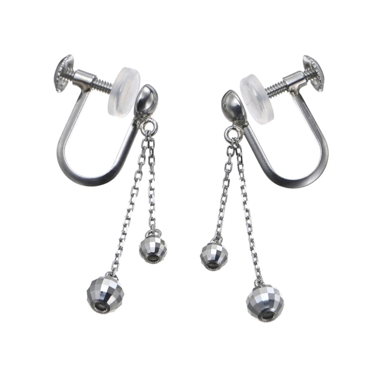 純プラチナ/PT900 スイングミラーボールイヤリング/ピアス