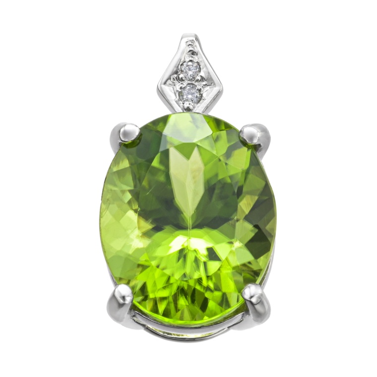 スパット鉱山産ペリドット PT ペンダントヘッド2.0ctUP