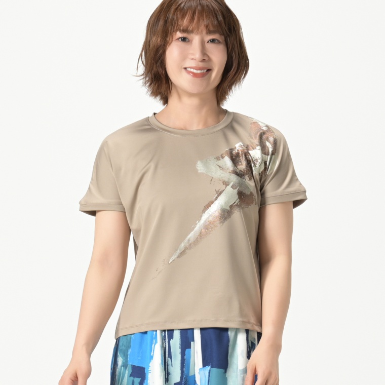 SUPERLADY 服から元気!箔プリントTシャツ