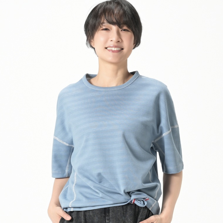 PERSONS デニムライクリバーシブルTシャツ