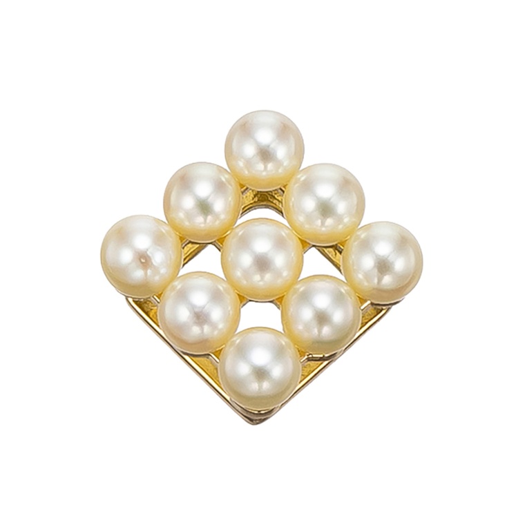 18KYG シャンパンカラーアコヤ真珠 ペンダントヘッド 3mm