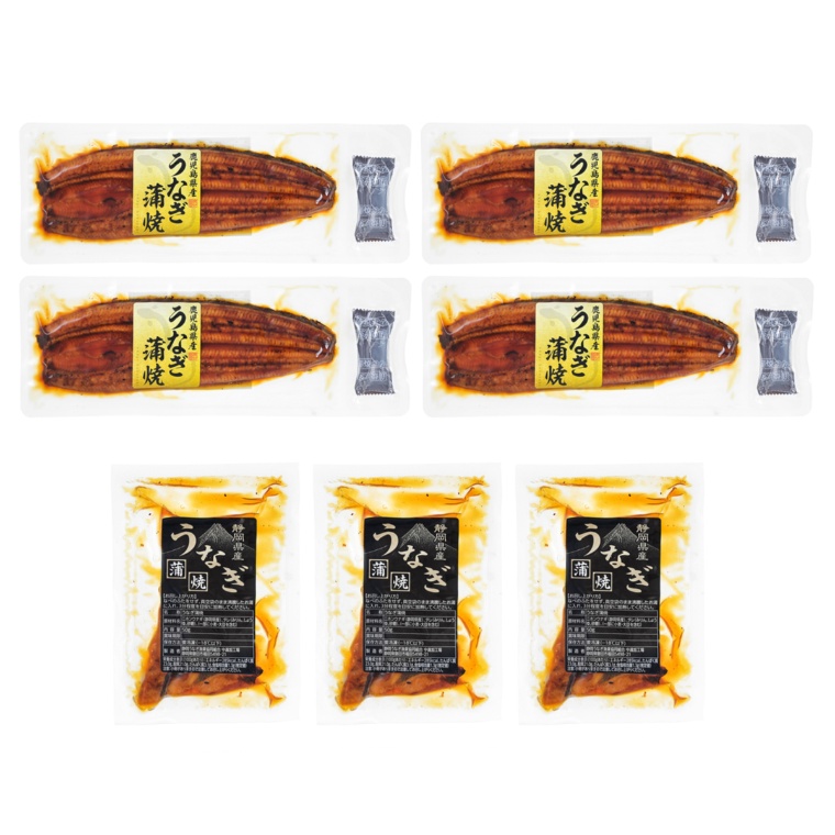 鹿児島県産長焼き鰻190g×4枚 刻み鰻付