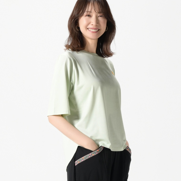 MAHARA MODERN マーブルダイムラ染風プリントTシャツ