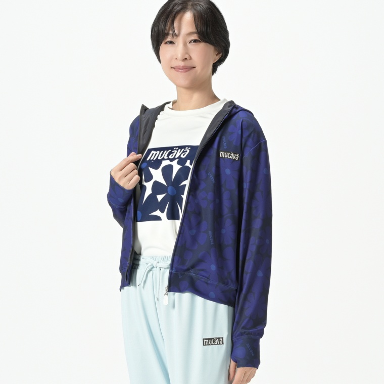 mucava イフミック 夏に活躍 多機能ジップパーカー