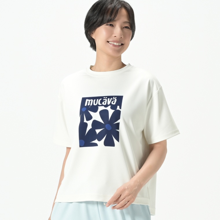 mucava イフミック 夏に活躍 多機能ロゴTシャツ