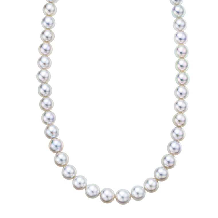 PT850 ナチュラルブルーグレーアコヤ真珠 ネックレス5mm