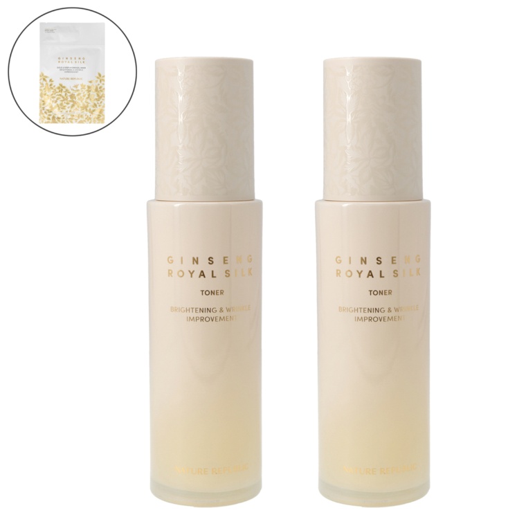 ネイチャーリパブリック GSロイヤルシルク化粧水130mL×2+P