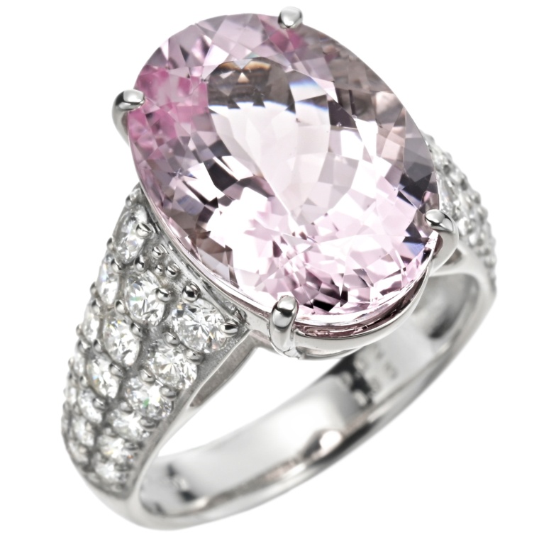 モルガナイト&ダイヤモンド PT リング 9.02ct