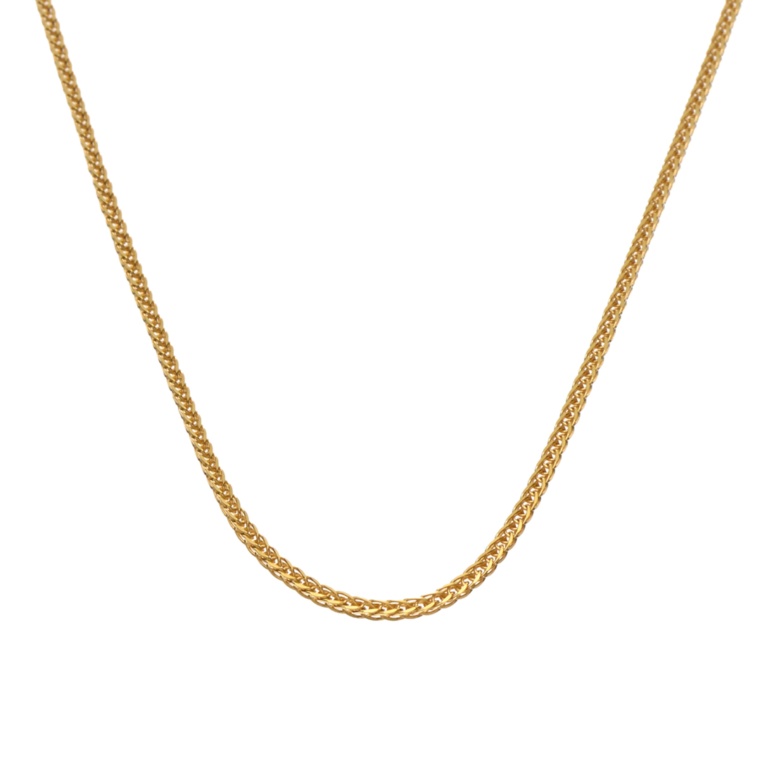純金 シャイニーカットスピガチェーンネックレス 80cm