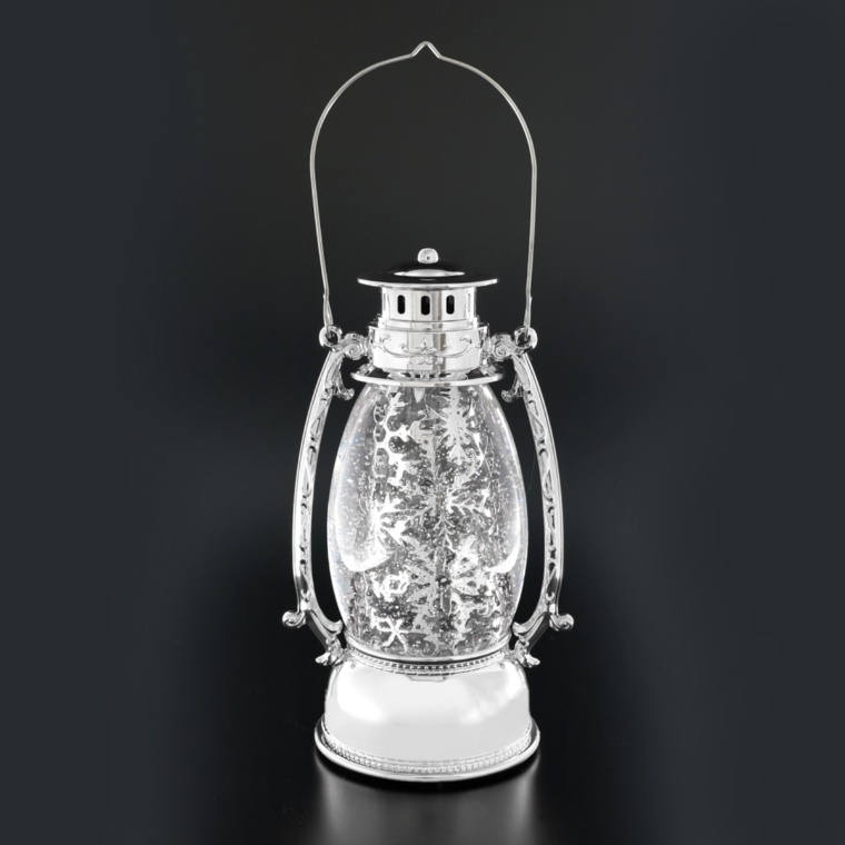 LUMIDA LEDウォーターグリッターランタン 自動オンオフタイマー付