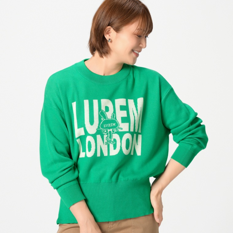 LUREM  ロゴジャガードニット