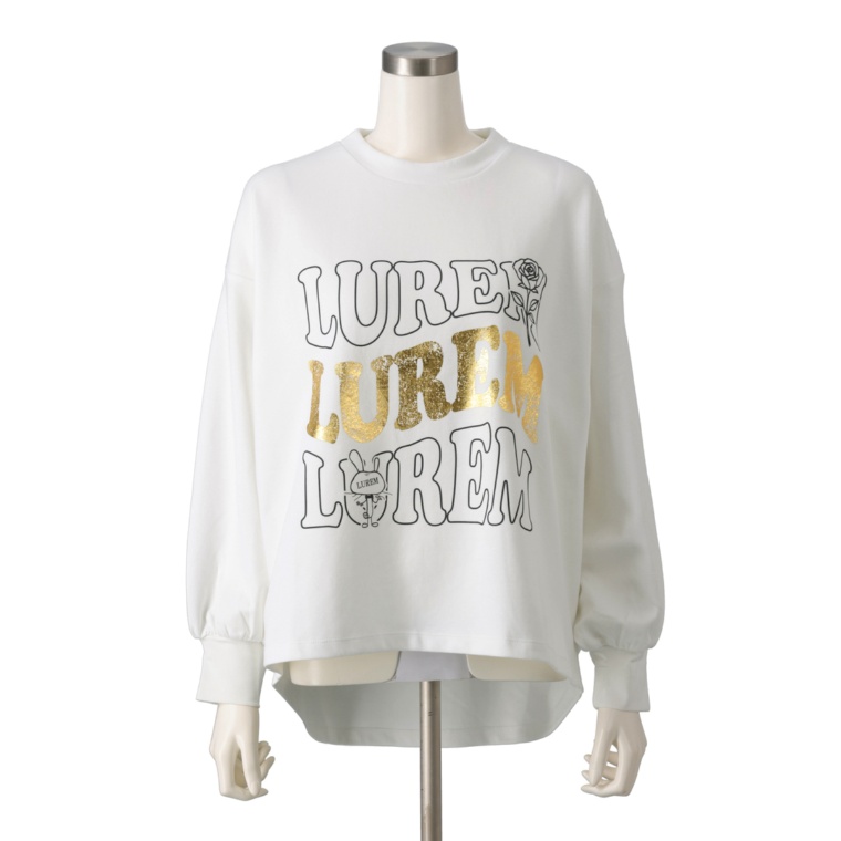 LUREM ボリュームロングスリーブロゴTシャツ