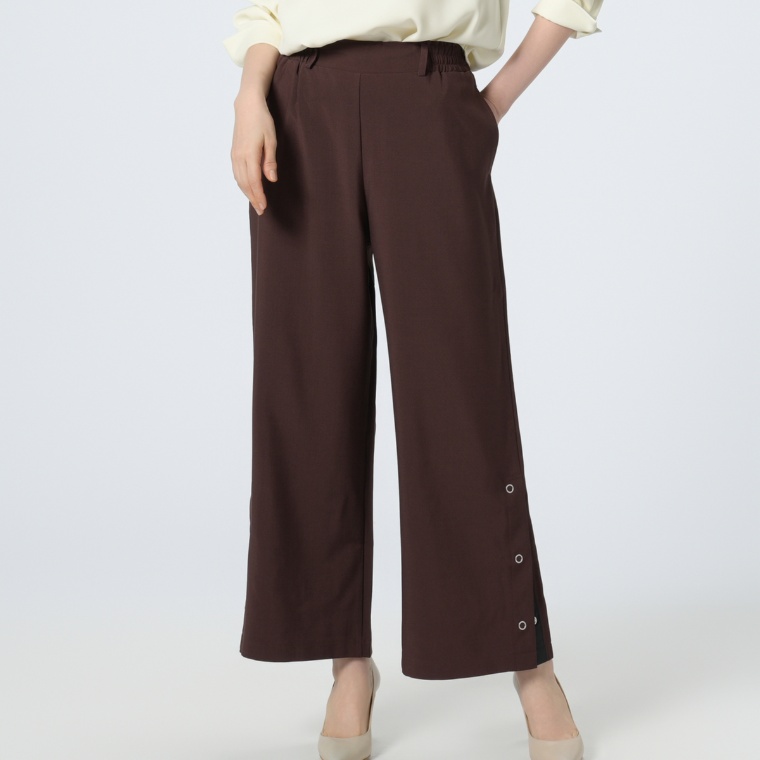 BOUTIQUE JUNKO デザインスリットセミワイドパンツ