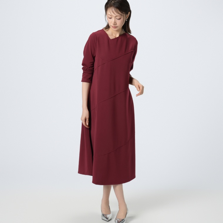 BOUTIQUE JUNKO 幾何学切替ワンピース