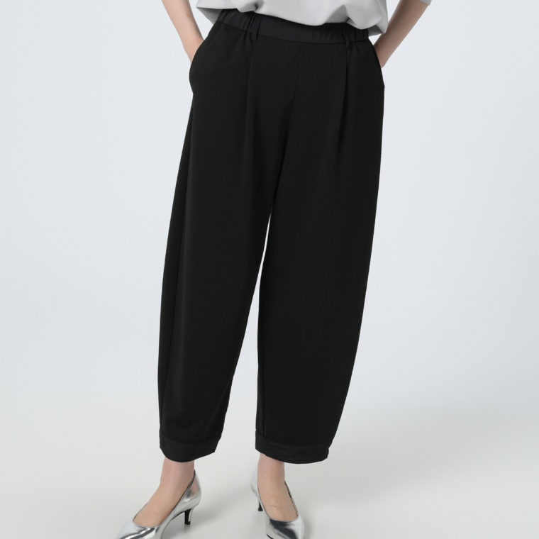 BOUTIQUE JUNKO 異素材バレルパンツ