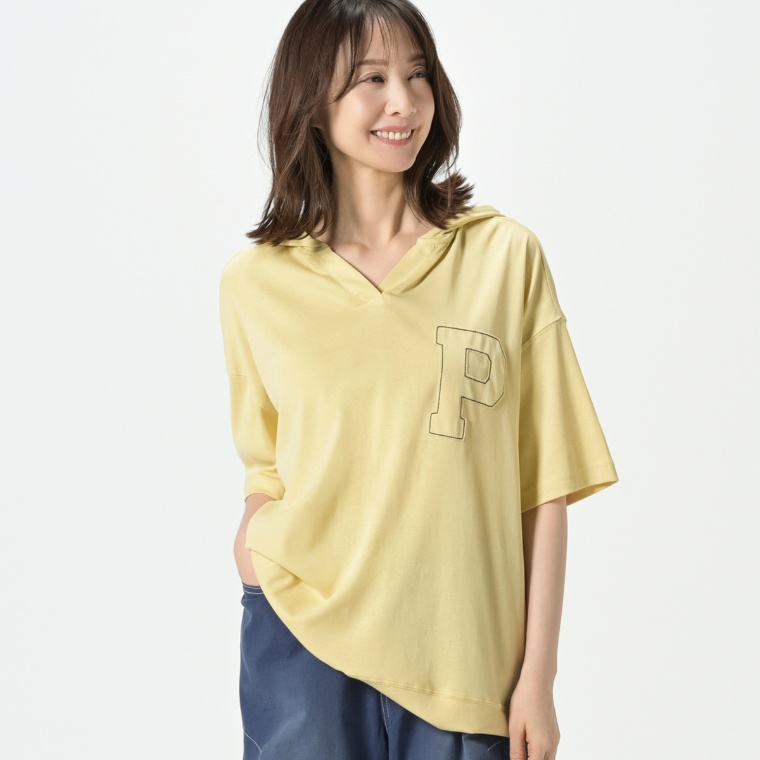 PERSONS スキッパー半袖パーカー