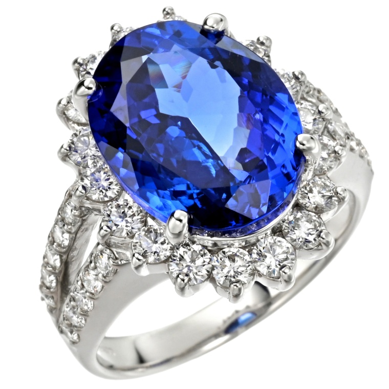 タンザナイト PT900 リング 7.06ct [AAAAAカラー]