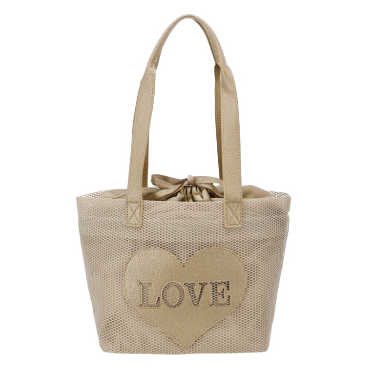 &LOVE HAPPYメッシュLOVEトートバッグ