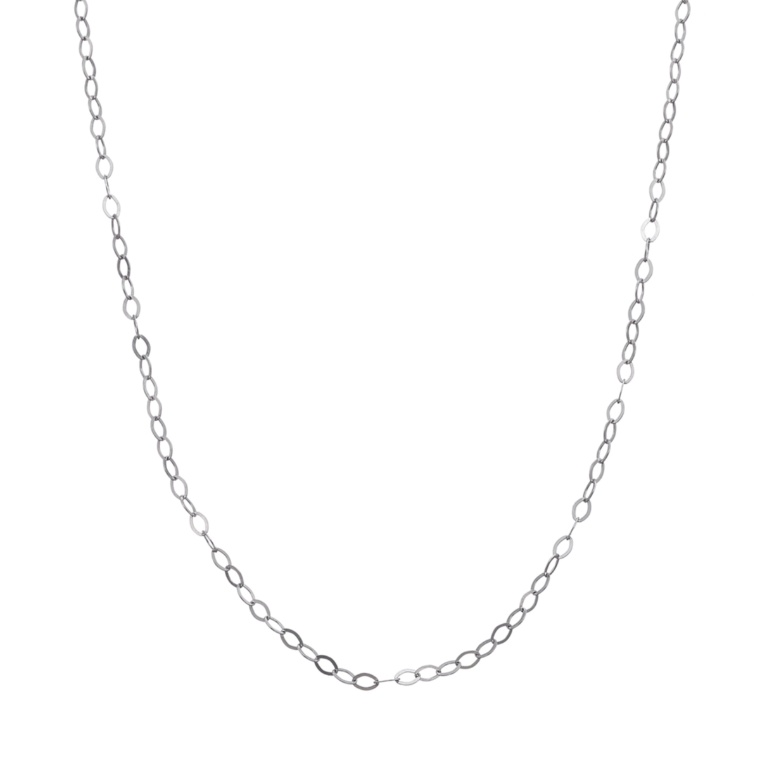 PT950 スルーピン付フラットアズキチェーンネックレス 45cm [S]