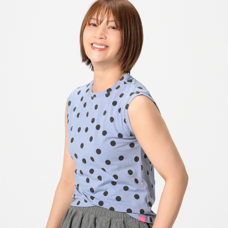 KiKKi クリアーベア天竺ドットプリントタンクトップ