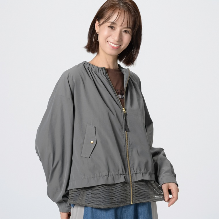 Remite ギャザーバックラインブルゾン