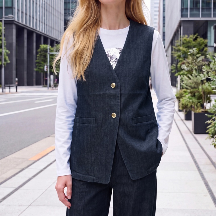 Oh My Tailor モデリスト エクストラストレッチデニムジレJK