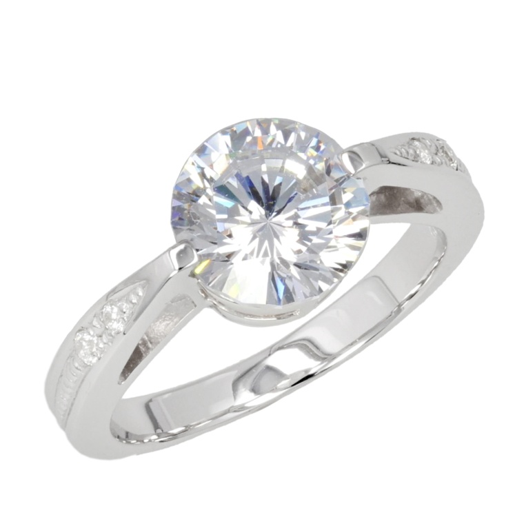 DIAMONIQUE ヴィーナスアロー SV925 リング 約2.0ct