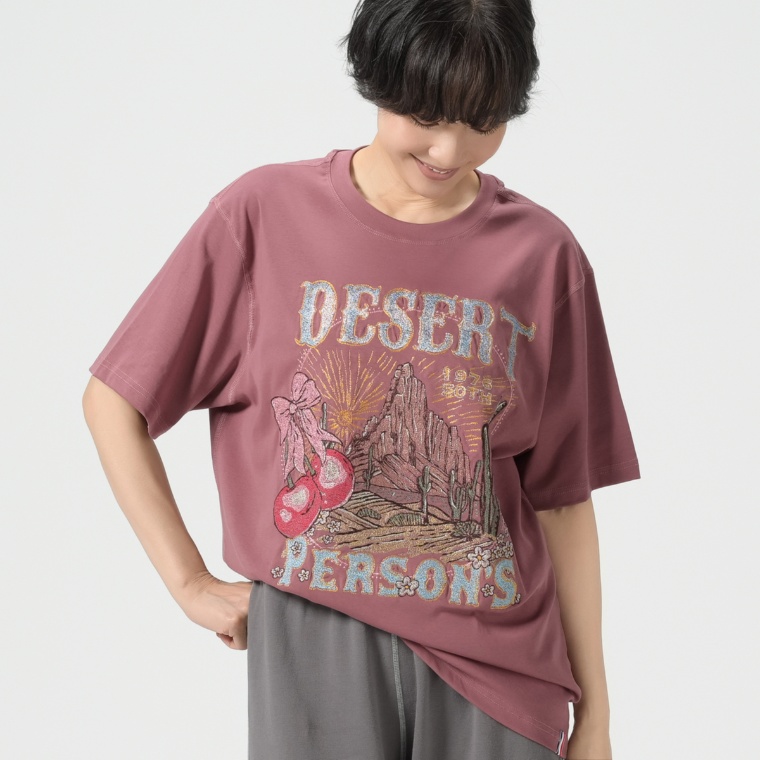 PERSONS デザート＆チェリー刺繍Tシャツ