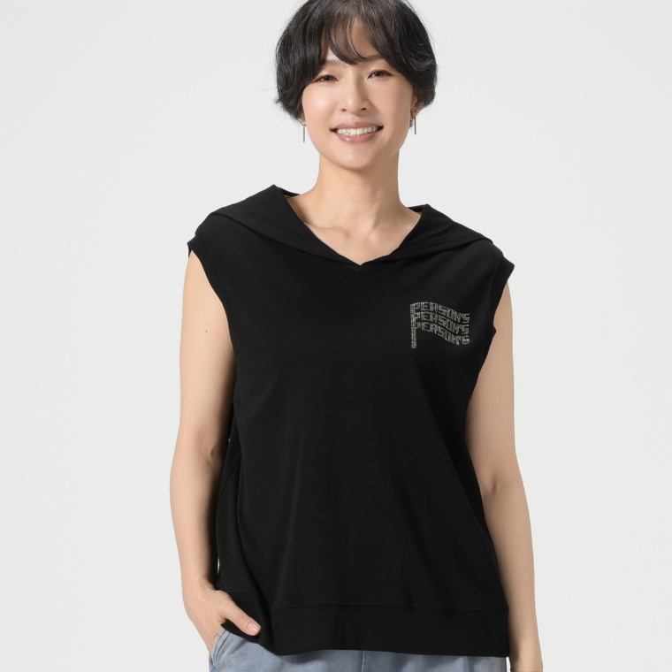 PERSONS セーラーカラーノースリーブTシャツ